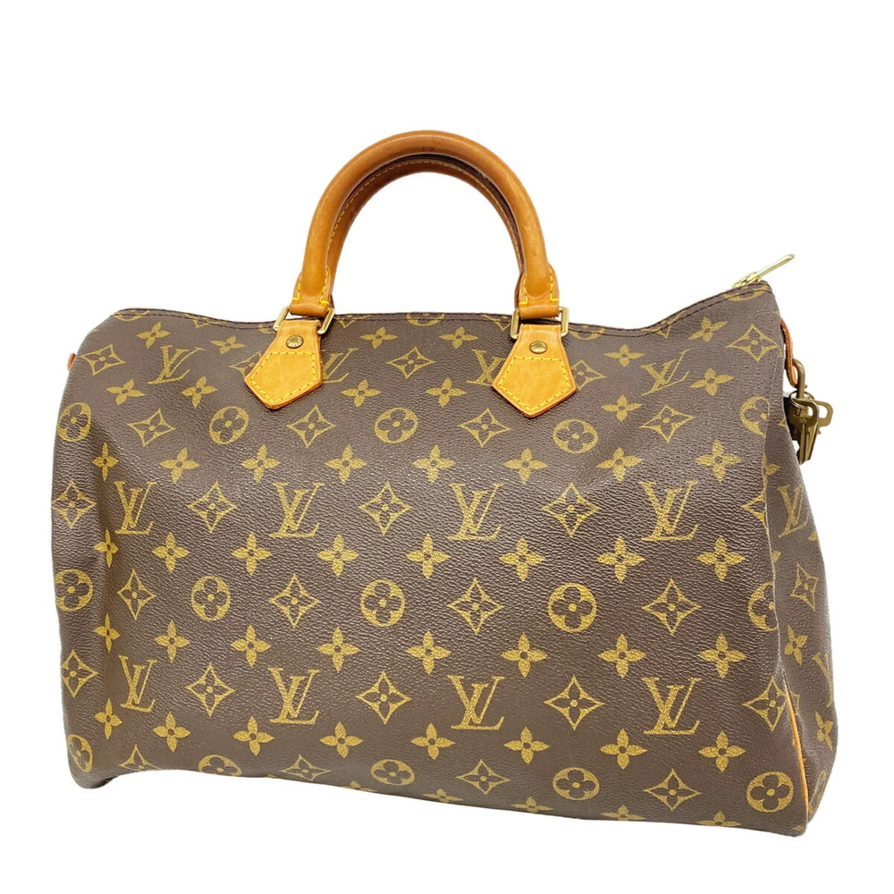Louis Vuitton Monogram Speedy 35 Handbag M41107 Brown Women's